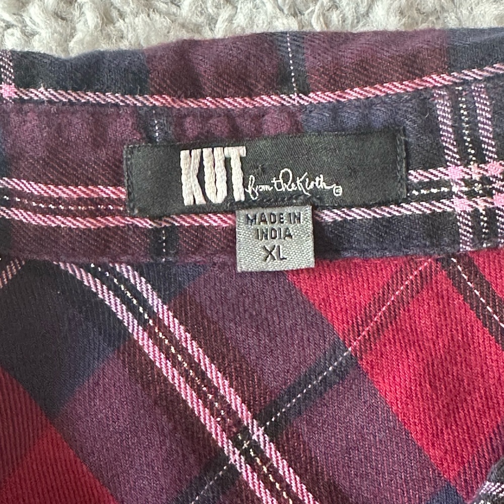 KUT women’s flannel shirt Size XL - Picture 3 of 7